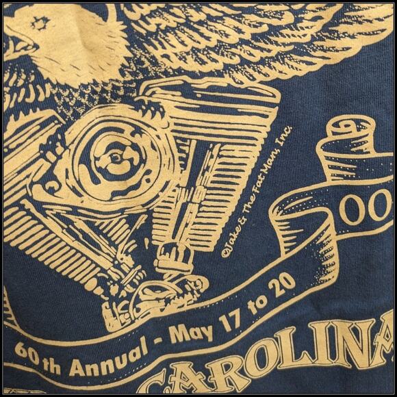 Vintage Y2K Myrtle Beach 60th Motorcycle Bike Rally May 2000 Jake Fat Man Shirt - Picture 6 of 7